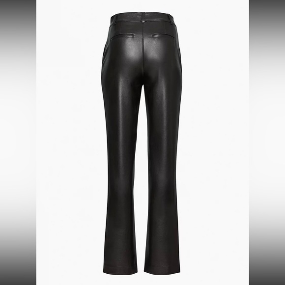 Aritzia Babaton Black Command Pant Vegan Leather Full Length - Picture 12 of 16